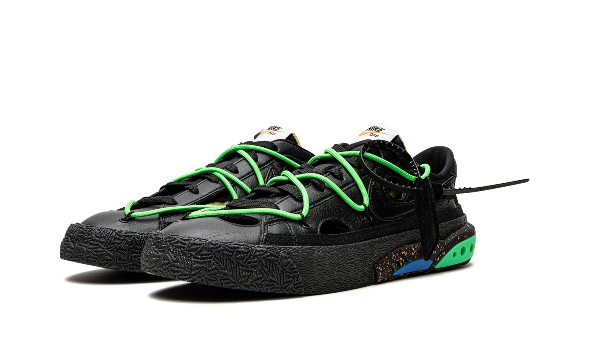 Nike Blazer Low Off-White Black Electro Green - Dunk Low - Pirri - Dunk Low Czarny